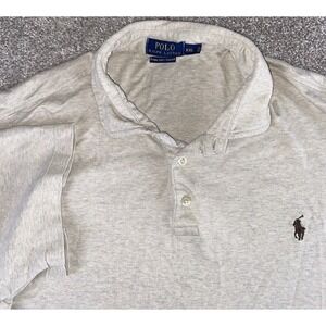 Polo Ralph Lauren Beige Polo Shirt Mens XXL Pima Soft Cotton Brown Pony Classic